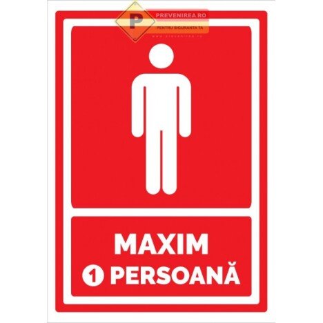 Semne pentru maxim o persoana